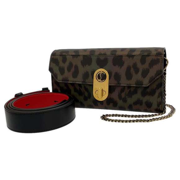 Christian Louboutin Chain Shoulder Bag 2way Belt Bag Black - Picture 1 of 9